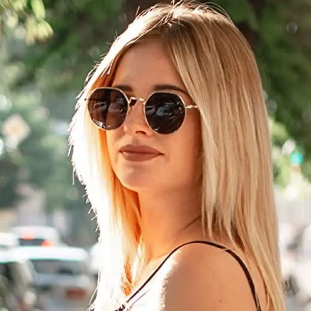 Round Polygon Frame Sunglasses